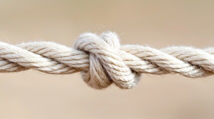 Close-up of a tied rope knot outdoors (1)