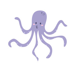 Cute octopus cartoon illustration