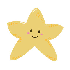 Yellow Starfish Vector Illustration