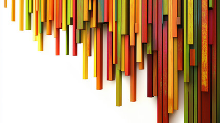 Vertical multi-colored lines background with white copy space