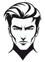 Man with blow dried hair and blonde fringe in the iconic hairstyles of the 1990s.