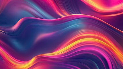 Obraz premium A colorful, abstract painting with a purple and blue wave