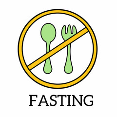 vector illustration of a fasting