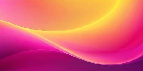 A pink and yellow background with a wave