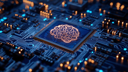 Advanced Microchip Technology with Artificial Intelligence Integration for Data Processing and Computing. Generative Ai