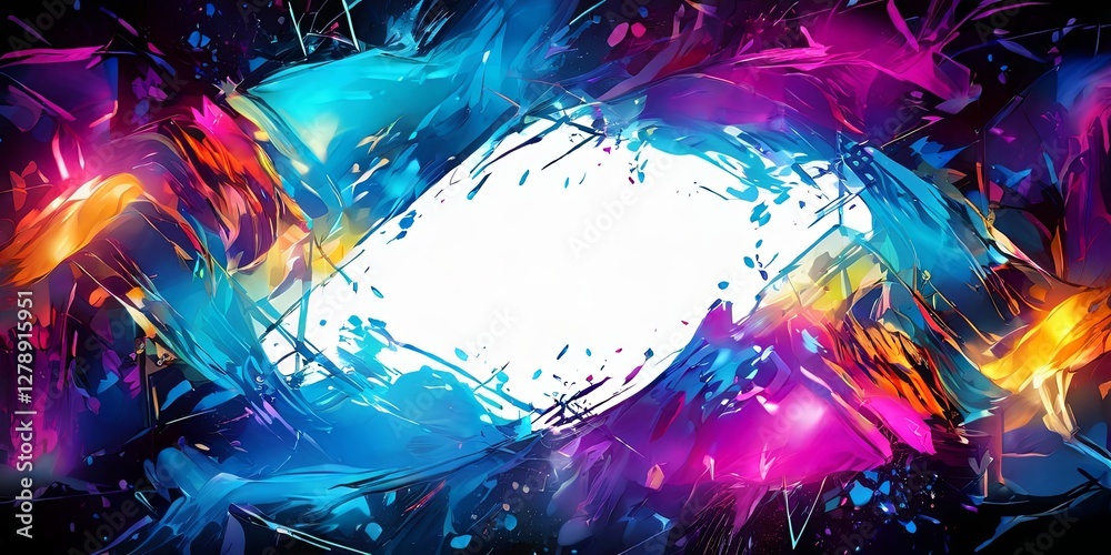 Poster a colorful background with a white background