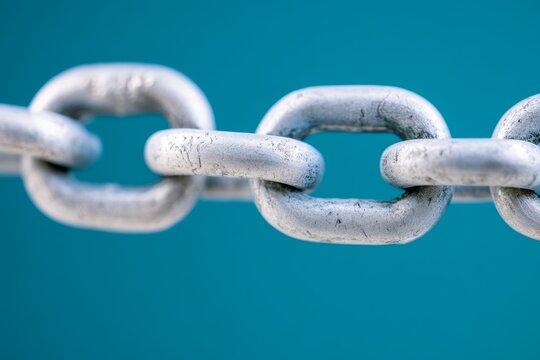 Block chain network/Blockchain network concept , Distributed register technology , Block chain text and computer connection with colored background