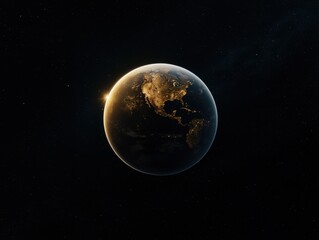 Obraz premium Earth in space a stunning view of our planet from orbit captured in - cosmic environment