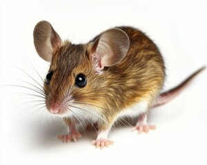 Isolated image of a deer mouse belonging to the genus Peromyscus.