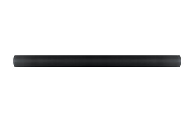 Horizontal black column roller. On isolated transparent background.