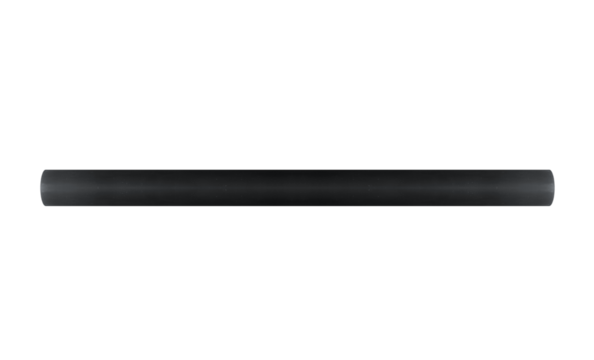 Horizontal black column roller. On isolated transparent background.