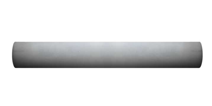 Horizontal concrete column roller. On isolated transparent background.