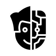 digital twin glyph icon
