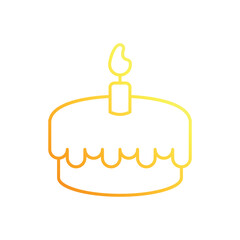 Candle & Cake vector icon