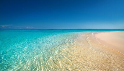 abstract beautiful sandy beaches background with crystal clear waters of the sea and the lagoon