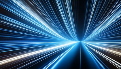 abstract blue and white light trails streak across a dark background creating a sense of motion and energy backdrop wide banner poster header cover wallpaper design