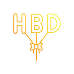 Happy Birthday Balloon vector icon