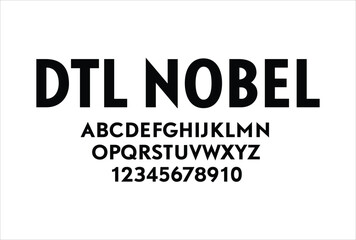 Douar font for logo and headline. Isolated vector typeset