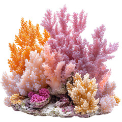 Corals isolated on white or transparent background