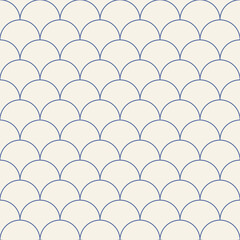 Snake or fish scales seamless vector pattern in retro vintage style for for textile, wrapping, package, scrapbooking. Nautical wallpaper background
