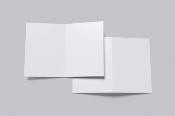 A4 Bifold with grey Background color for mockup