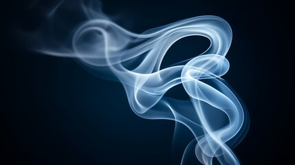 Fototapeta premium Abstract smoke swirls on dark background. Possible use background image