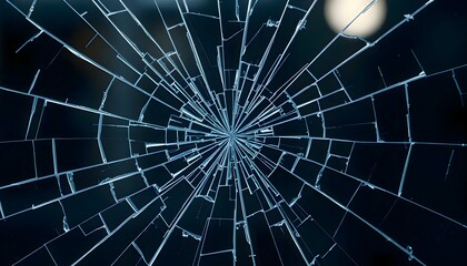 Obraz premium a broken glass window with a black background