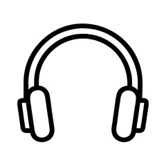 headphones icon on white background