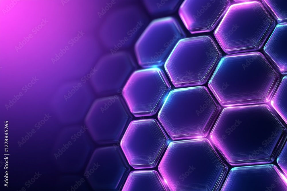 Aufkleber Abstract geometric background Hexagons design for medical, science and digital technology Molecular structure and molecule dna