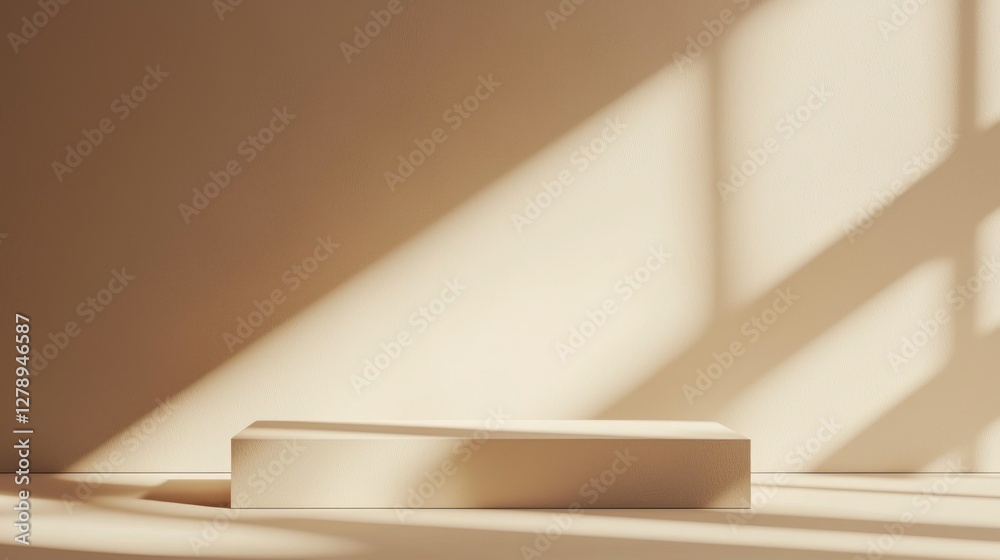 Poster A minimalistic banner with a soft texture and light shadow, perfect for announcements 