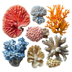 Corals isolated on white or transparent background © Rasel