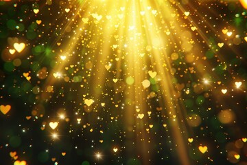 A bright yellow light shines on a dark background