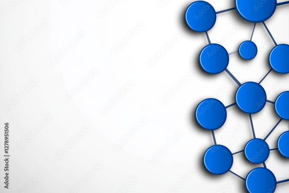 Aufkleber abstract white blue background poster with dynamic technology network vector illustration