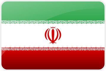 Flag Icon of Iran Country,National Vector Flag Iconic Symbol and Colors of Iran flag.