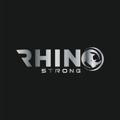 Modern Rhinoceros O Letter Alphabet Sports Logo Stock Vector