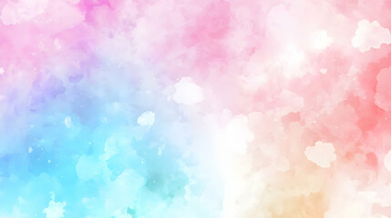 Colorful abstract watercolor background with soft pastel hues and textures
