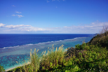 比嘉ロードパークと水平線