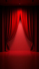 Fototapeta premium Red Stage Curtains Cut Out