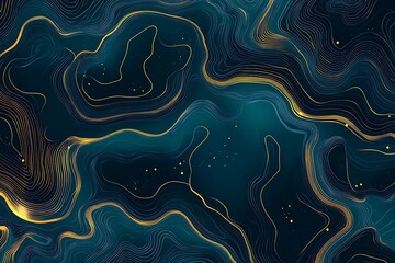 Obraz premium Abstract Dark Teal and Gold Textured Background Design