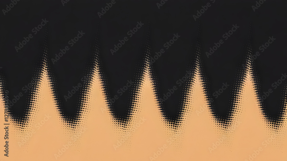 Poster abstract wavy pattern: a visually striking abstract design with a dynamic wavy pattern, blending dar