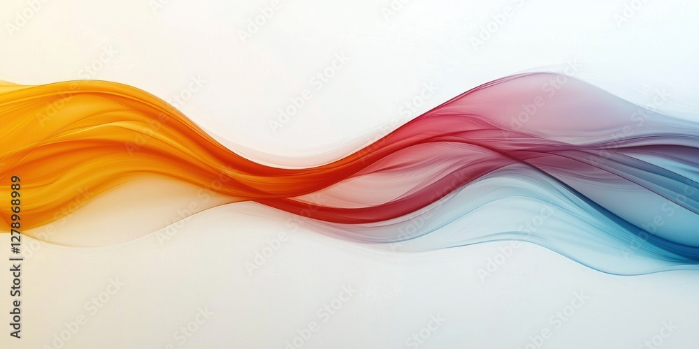 Poster A simple horizontal banner with a smooth gradient and clean edges, on a white background. 