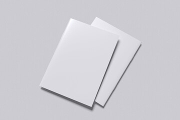 A4 Magazine with grey background color for Mockup template