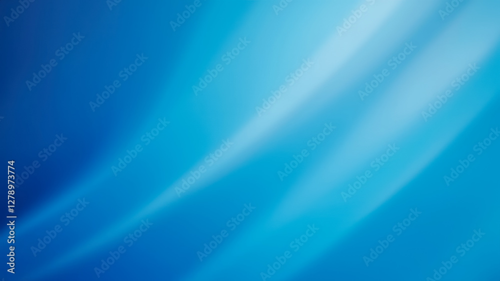 Poster abstract blue background with smooth curves and soft light creating a serene and calming atmosphere 