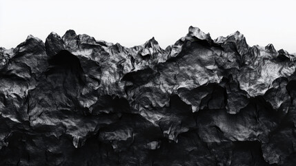 Solid black wall textured backdrop. 3d illustration.