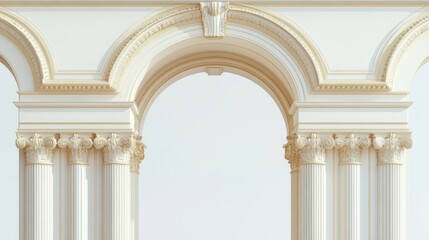 Fototapeta premium Classic Architecture, Archways, Columns, Elegant Design, Interior