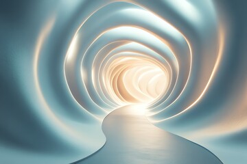 Fototapeta premium Abstract Tunnel Pathway Design With Soft Lighting