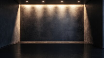 Fototapeta premium Abstract dark space background. Product showcase with spotlight, Black studio room background, Empty space studio dark room with spot lighting in black background. Use as montage for product display.