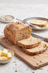 Sliced Spelt Bread with Sunflower Seeds