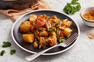 Baked Mixed Vegetable Pan with Basil