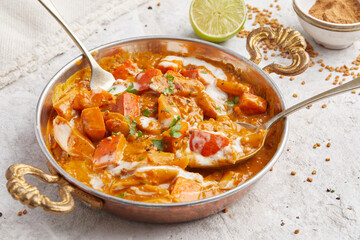 Salsify Curry in an Indian dish